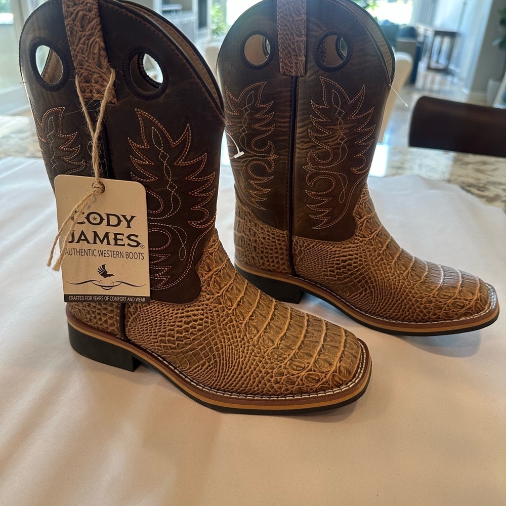 Cody James Boys Brown Western Boots NWT